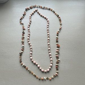 Vintage Rock and Beaded Necklace
